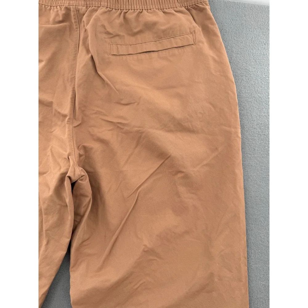 Jordan Cargo Pants Mens Large Tan Woven Drawstring Jumpman Logo Pockets Utility